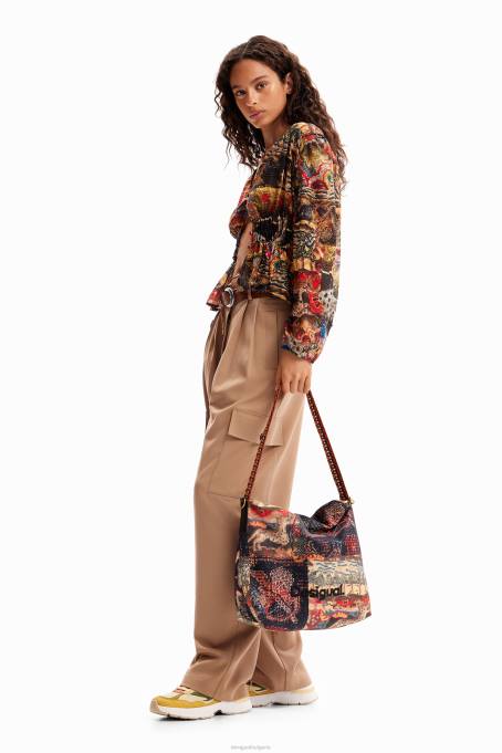 Desigual аксесоар Жени м. средно голяма гобленова чанта на Christian Lacroix V0BL1306