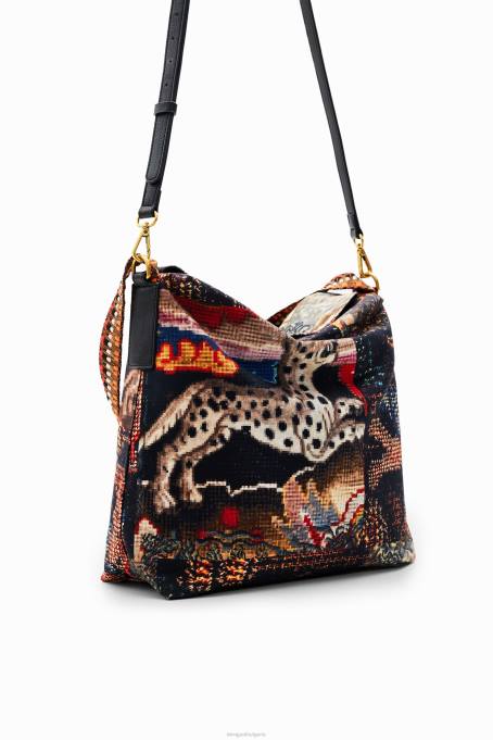 Desigual аксесоар Жени м. средно голяма гобленова чанта на Christian Lacroix V0BL1306