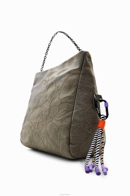 Desigual аксесоар Жени среден размер чанта с флорална бродерия V0BL1246
