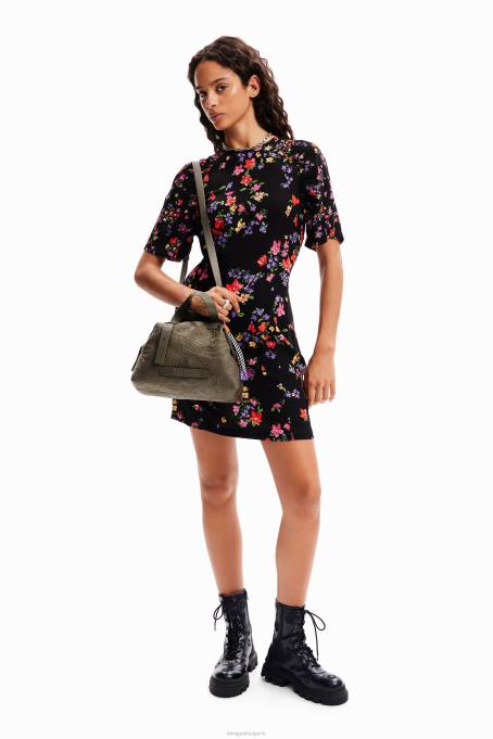 Desigual аксесоар Жени среден размер чанта с флорална бродерия V0BL1260
