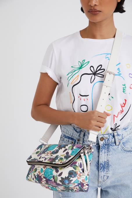 Desigual аксесоар Жени плетена слинг чанта с цветя V0BL1387