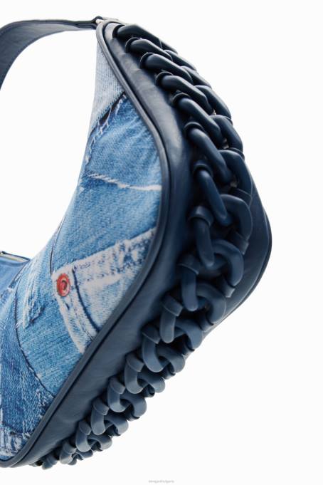 Desigual аксесоар Жени малка дънкова пачуърк чанта V0BL218