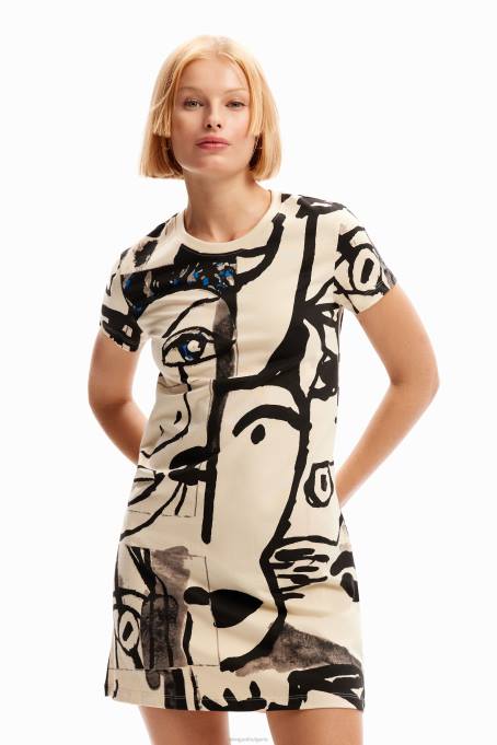 Desigual облекло Жени мини тениска с лице V0BL1000