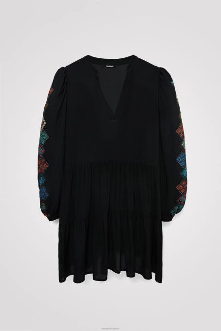 Desigual облекло Жени рокля с етнически ръкав V0BL1092