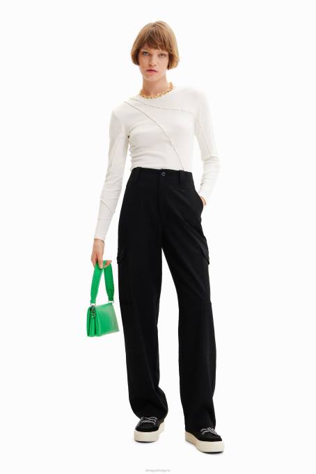 Desigual облекло Жени рипсена пачуърк тениска V0BL275