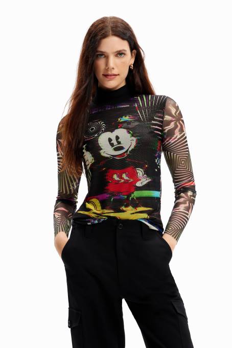 Desigual облекло Жени тениска с мики маус от тюл V0BL72