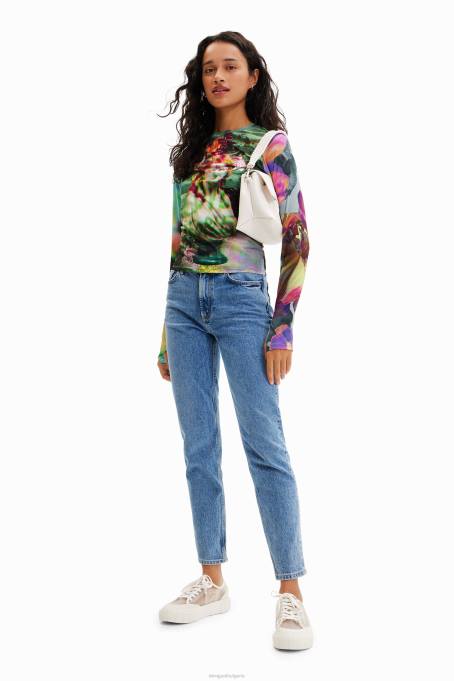 Desigual облекло Жени тениска с фантастичен бюст V0BL963