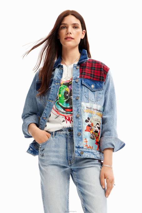 Desigual облекло Жени мики маус дънково яке на камион V0BL159