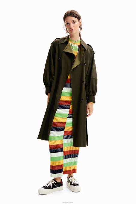 Desigual облекло Жени oversize тренчкот с колан V0BL251