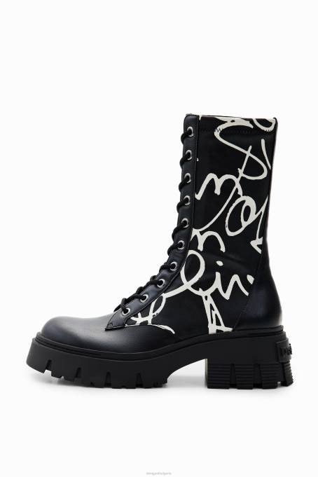 Desigual обувки Жени ботуши с висока писта V0BL1484