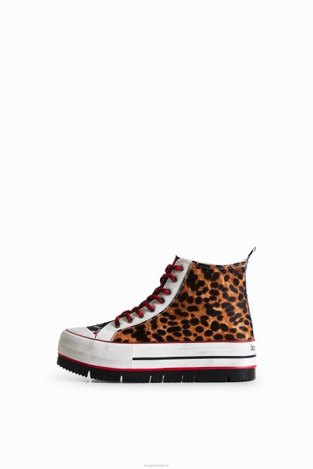 Desigual обувки Жени маратонки с висока платформа с животински принт V0BL1473